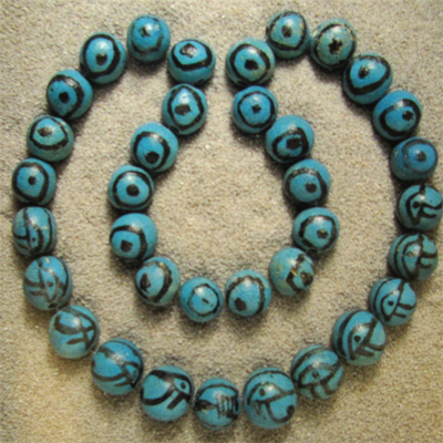 String of eye beads from the time of Akhenaten