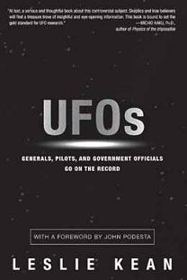 Cover of Leslie Kean's book on UFOs