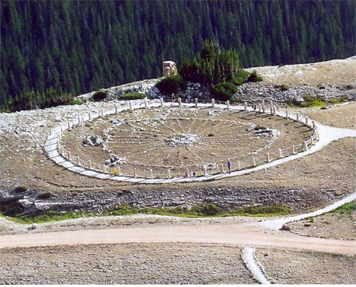 The medicine wheel in Bighorn National Forest, Wyoming. 