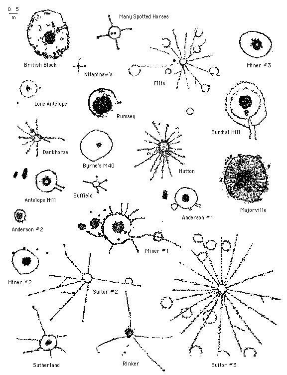 Types of medicine wheels in the Great Plains, the oldest were built 5000 years ago.