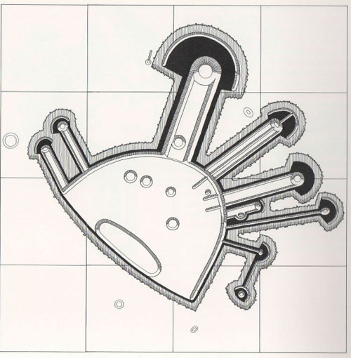 Ground plot of Big Mound City, Belle Glade culture, Florida, c. 1000 BC to 1600 AD.