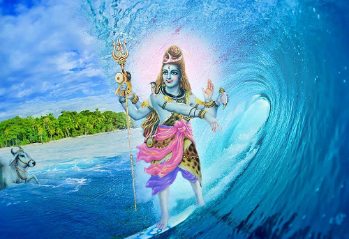 shiva surfing